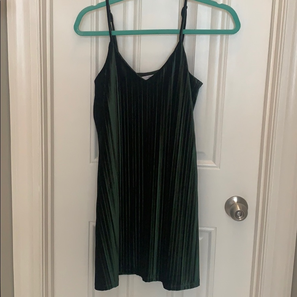 Velvet Green Slip Dress